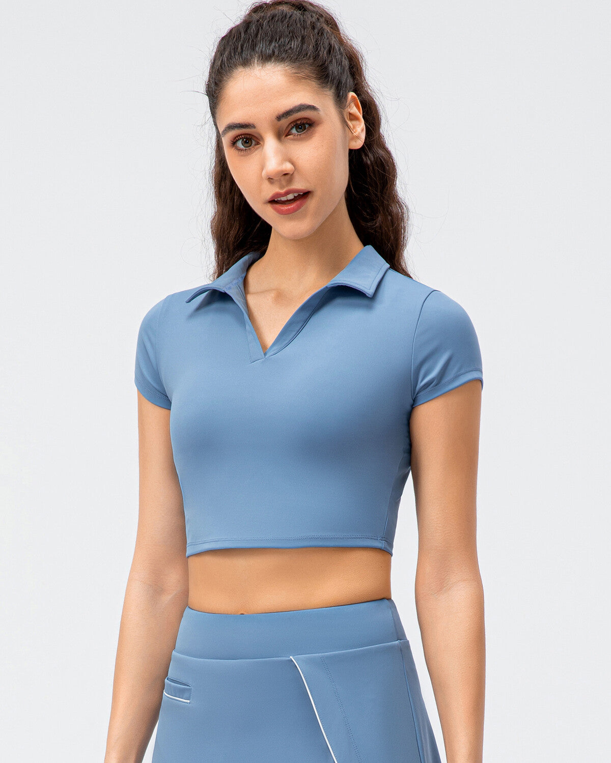 Zara Top Corto - Blu