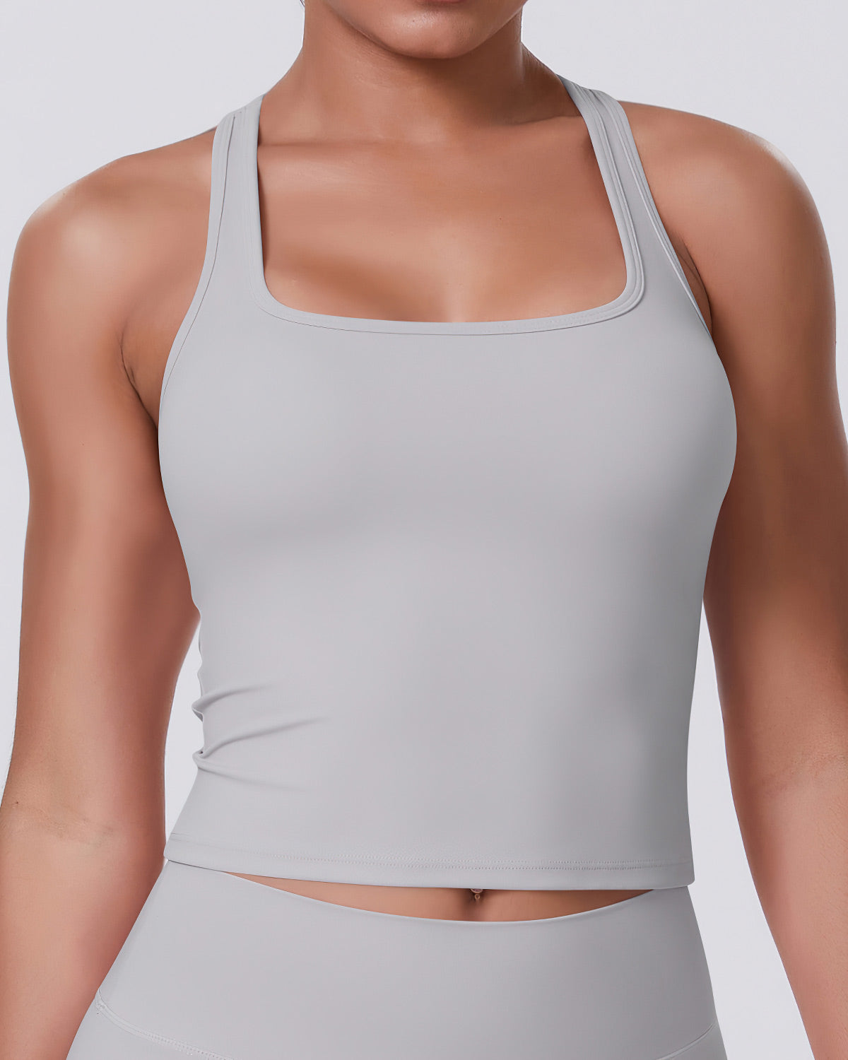 Delfina Top Corto - Light Grey