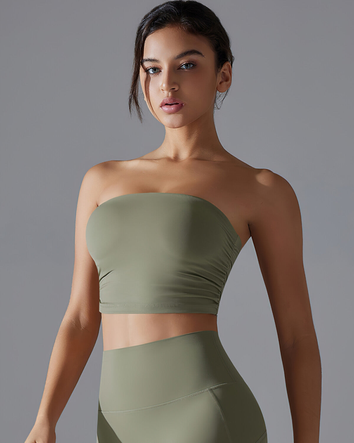 Erminia Top Corto Arricciato - Verde