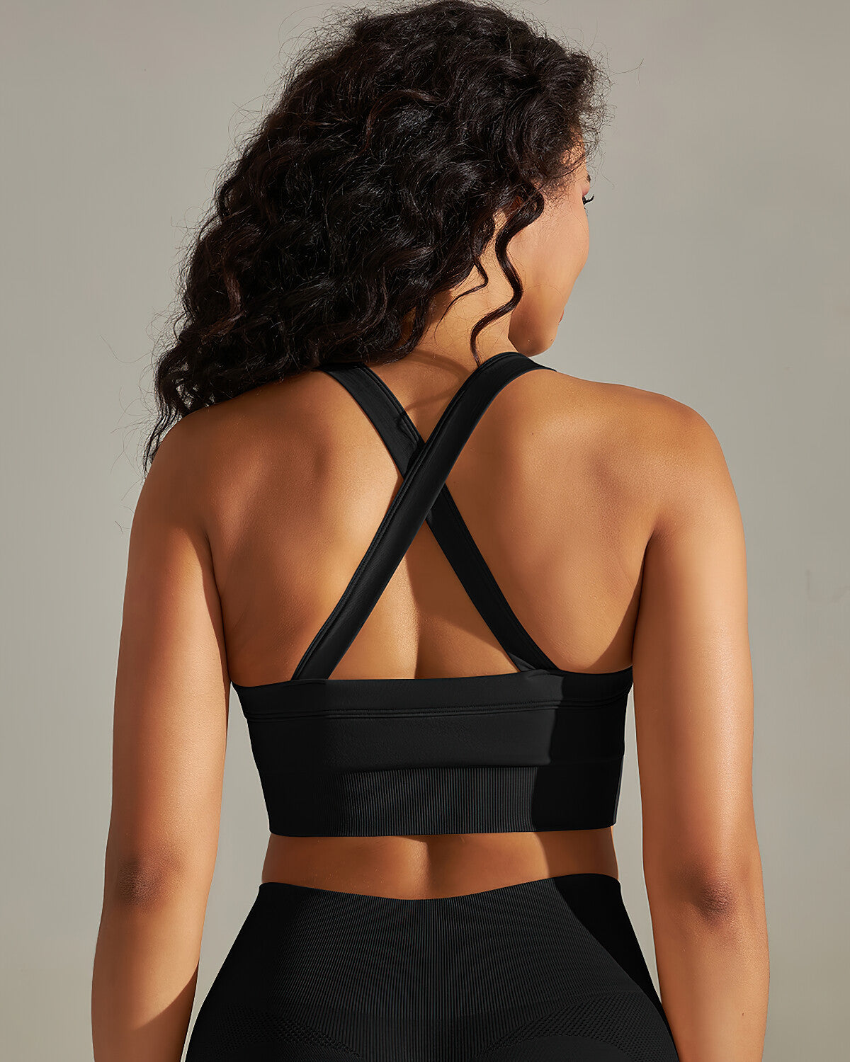 Rita Reggiseno Sportivo Incrociato - Nero
