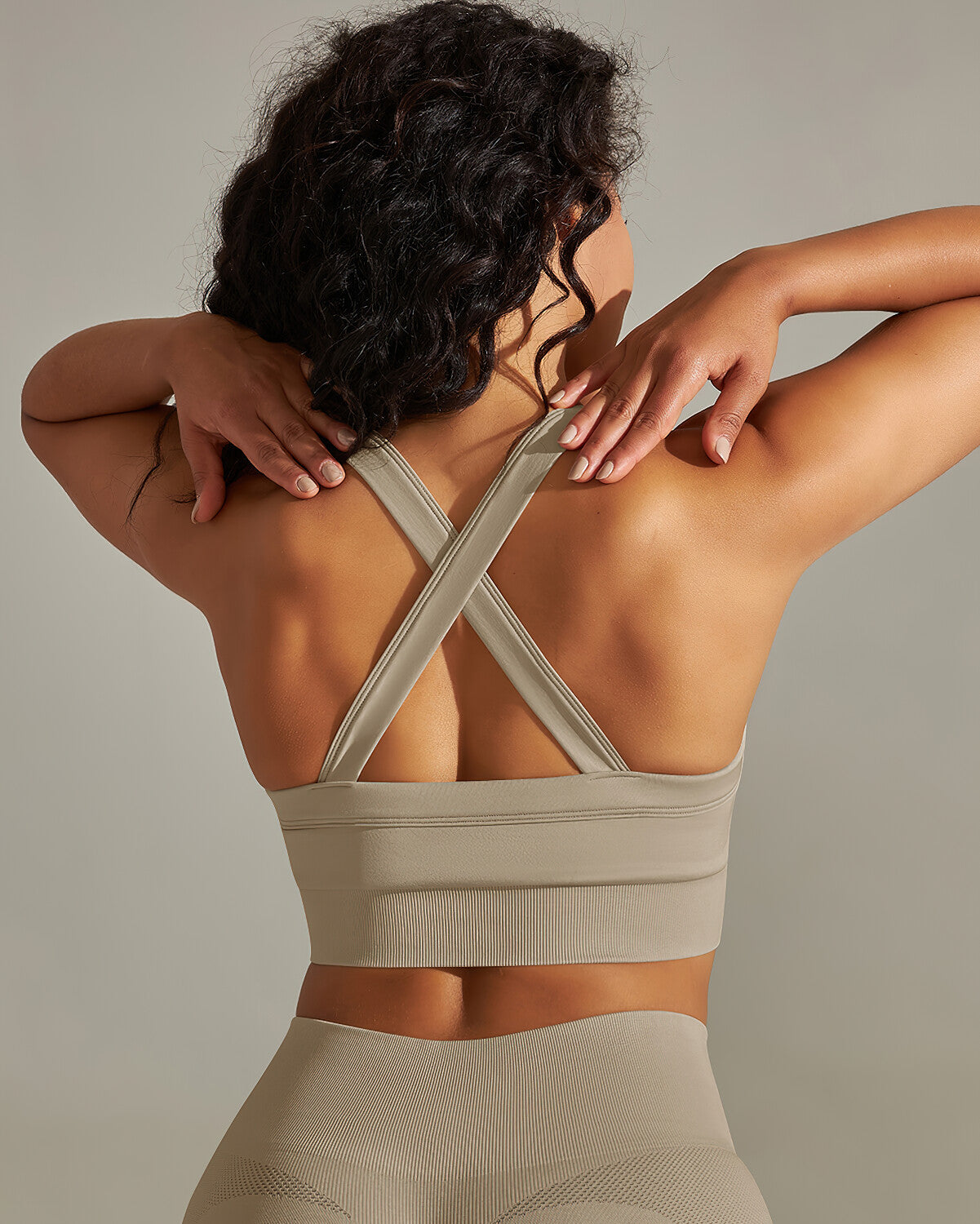 Rita Reggiseno Sportivo Incrociato - Kaki