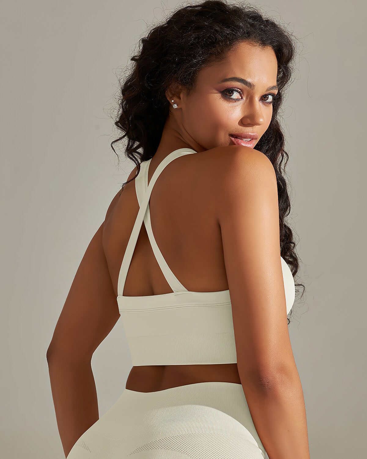 Rita Reggiseno Sportivo Incrociato - Beige