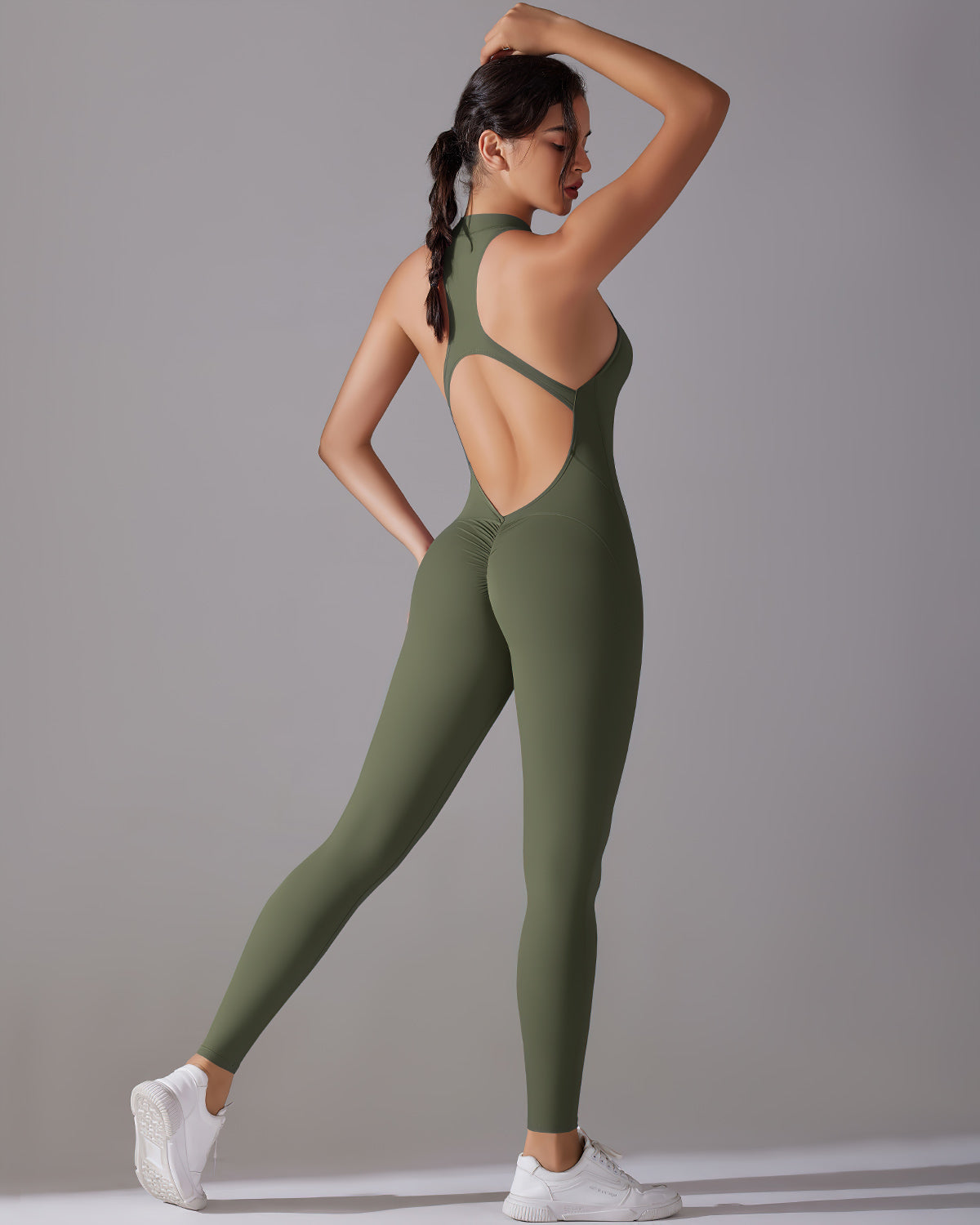 Cassandra Tuta Seamless Scrunch - Army Green