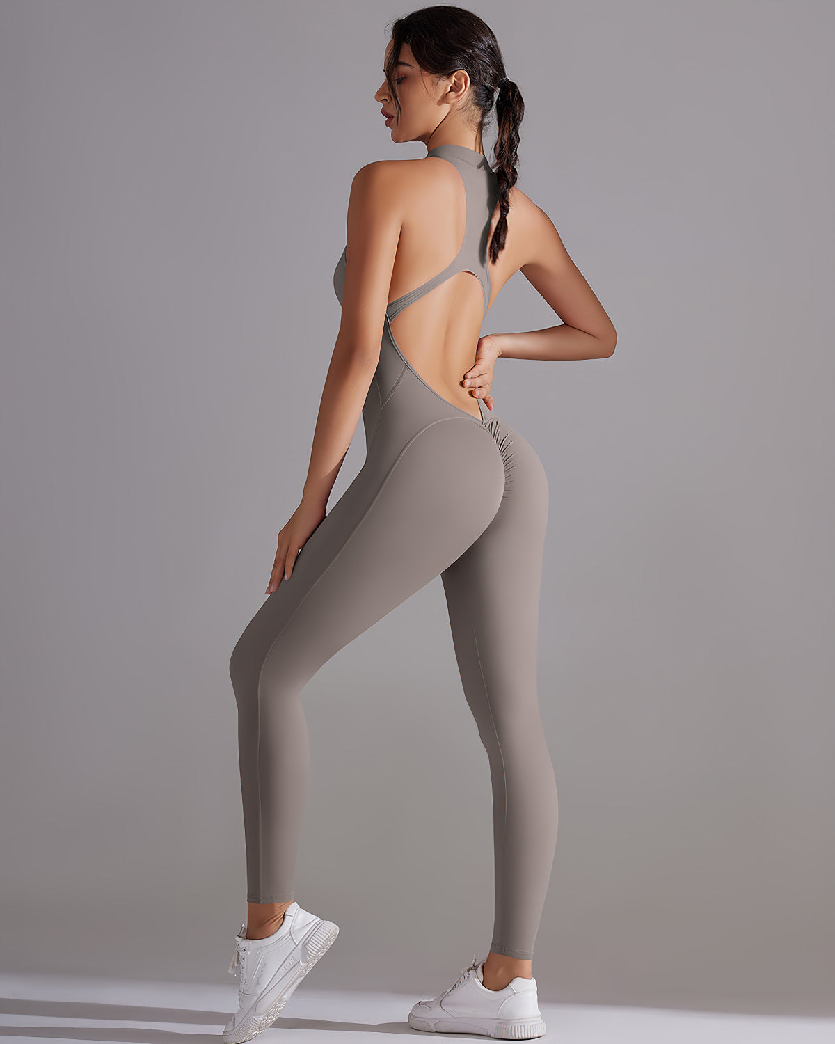 Cassandra Tuta Seamless Scrunch - Ash Brown