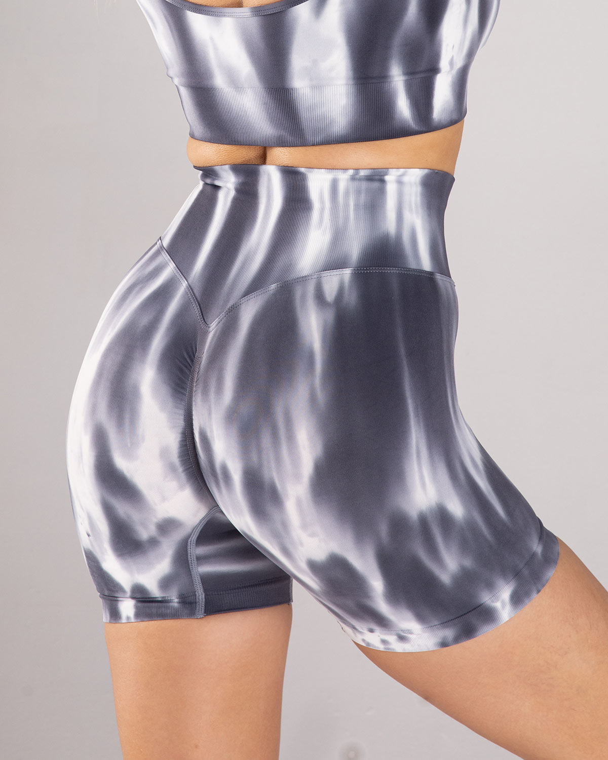 Costanza Pantaloncini Scrunch - Grigio