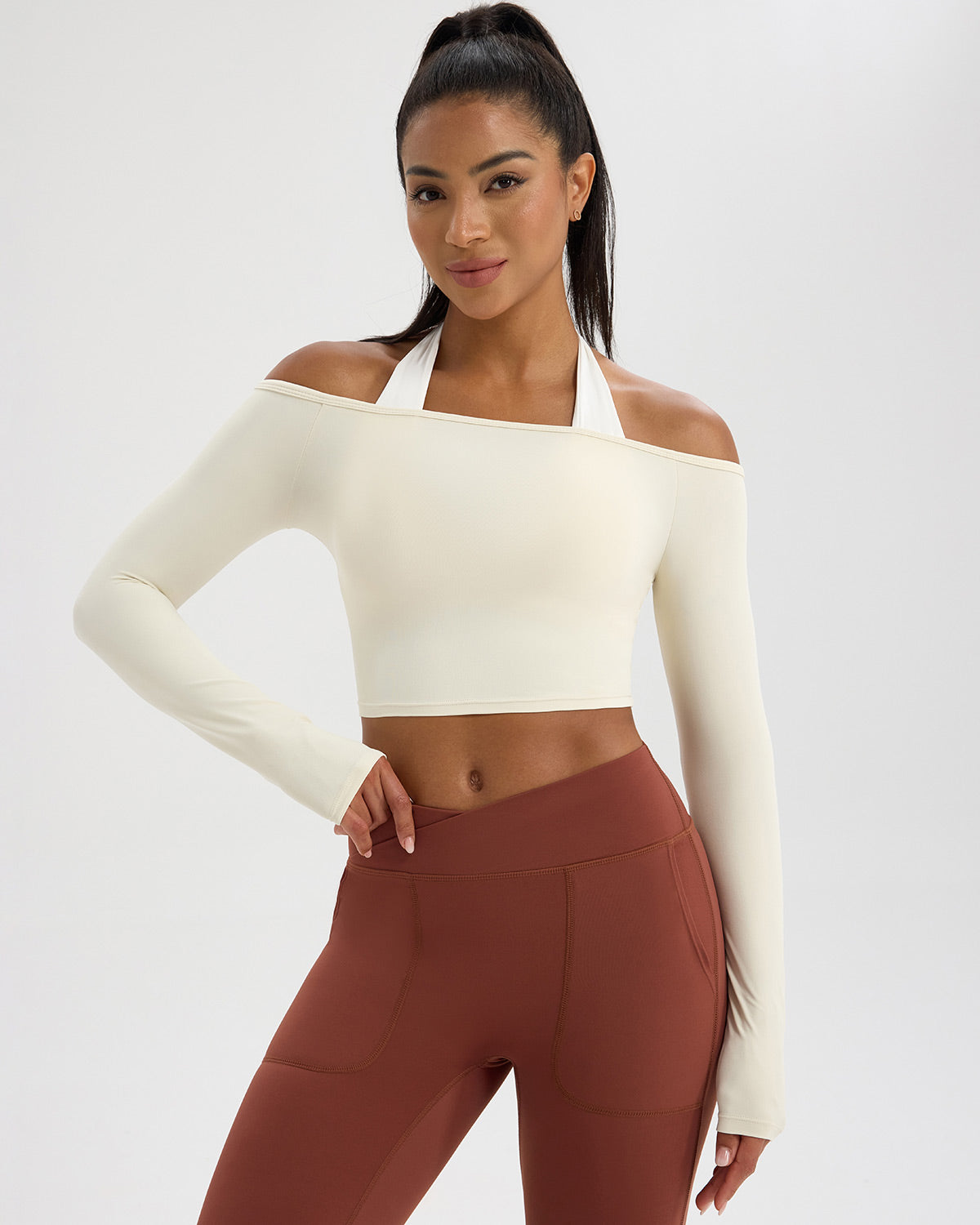 Elsa Maglia Manica Lunga - Beige