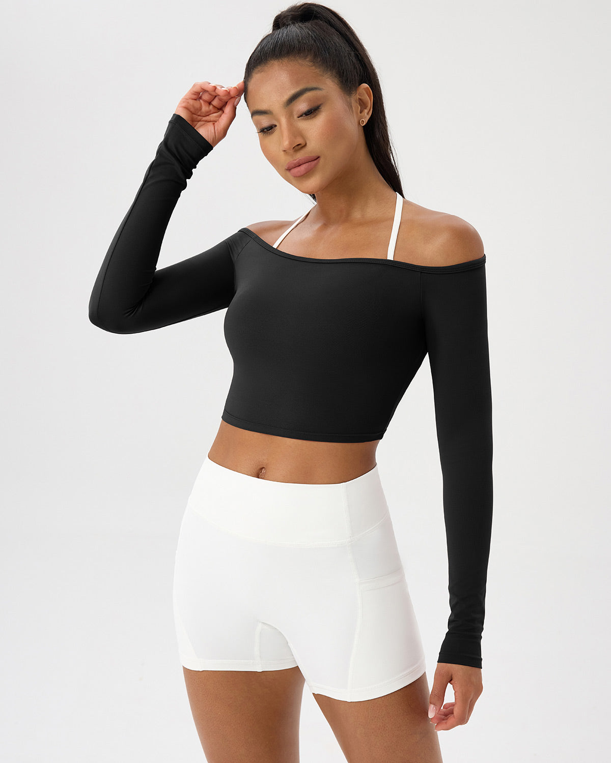 Elsa Maglia Manica Lunga - Nero