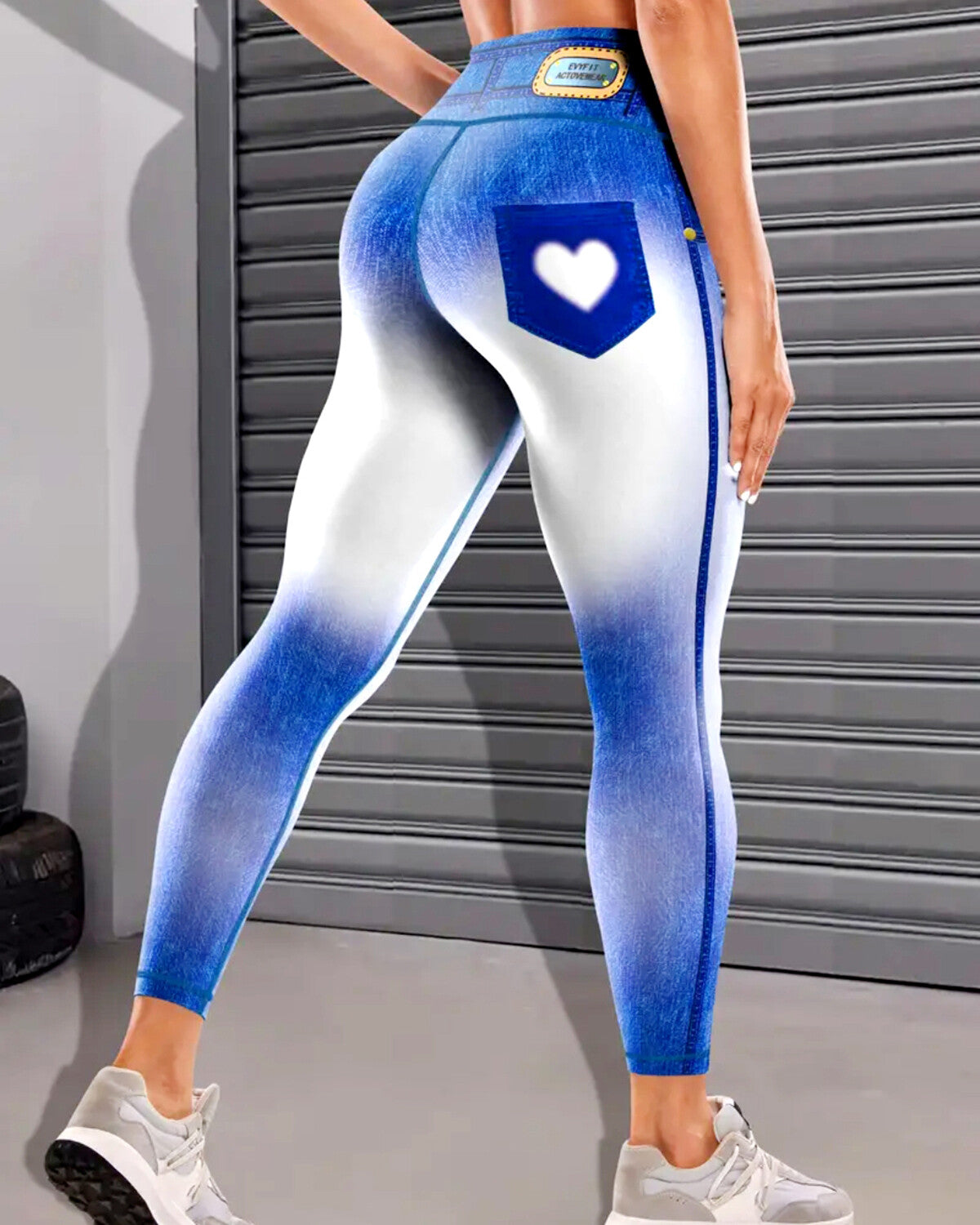 Frida Leggings - Jeanheart Blue