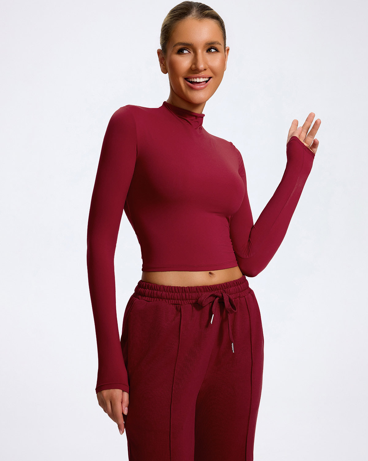 Elisa Maglia Manica Lunga - Rosso