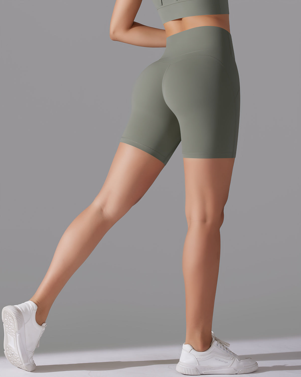 Carmela Pantaloncini Seamless - Olive Gray