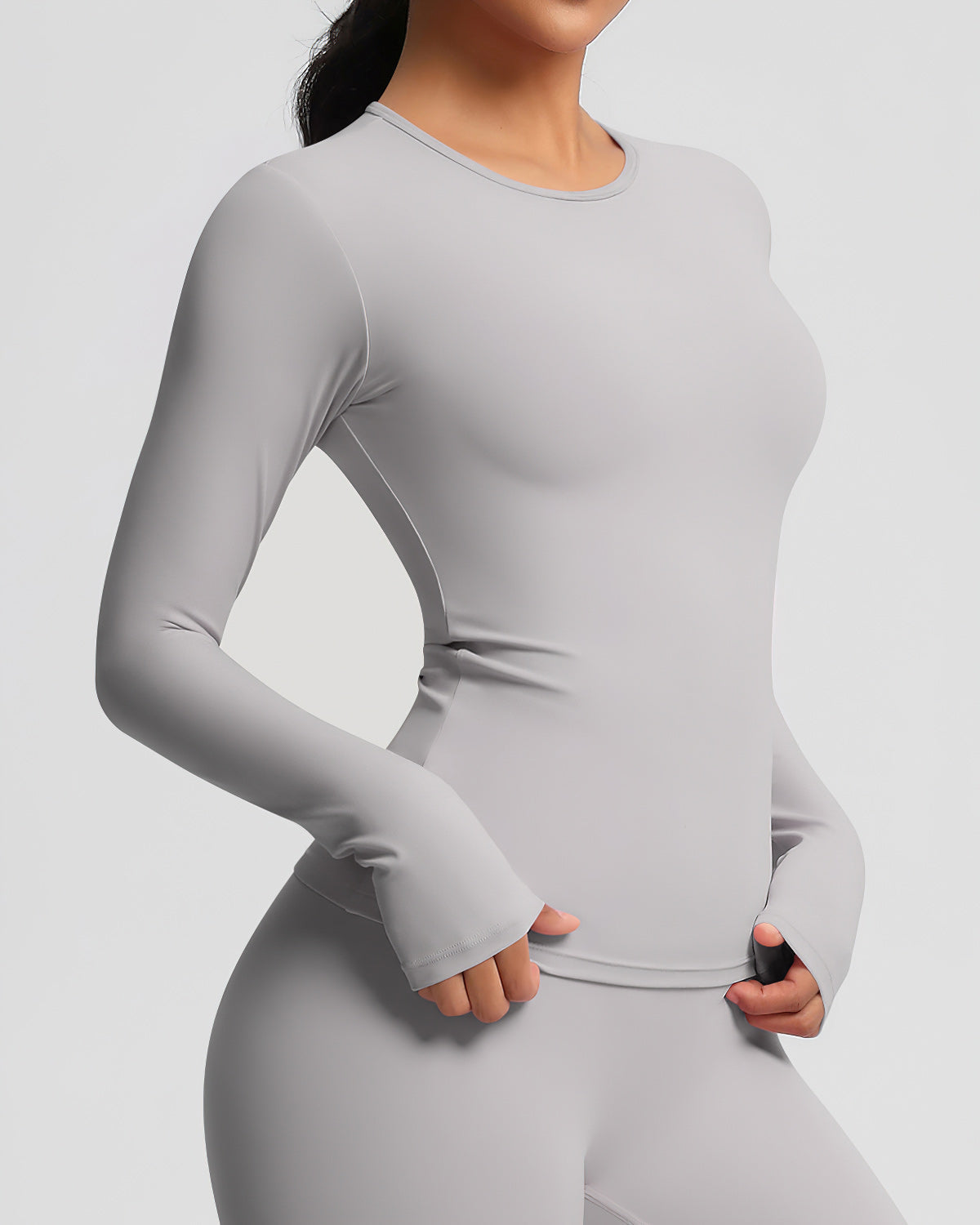 Beatrice Maglia Manica Lunga - Light Grey