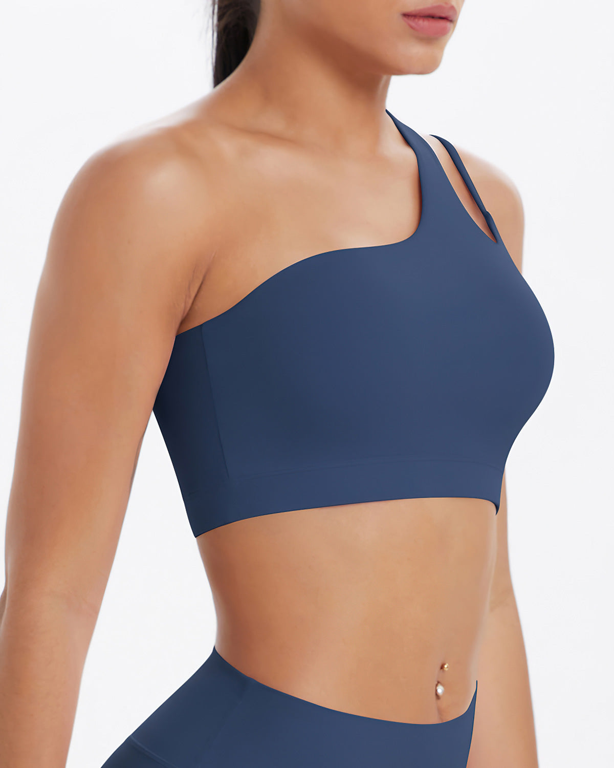 Clara - Shoulder Sports Bra - Navy