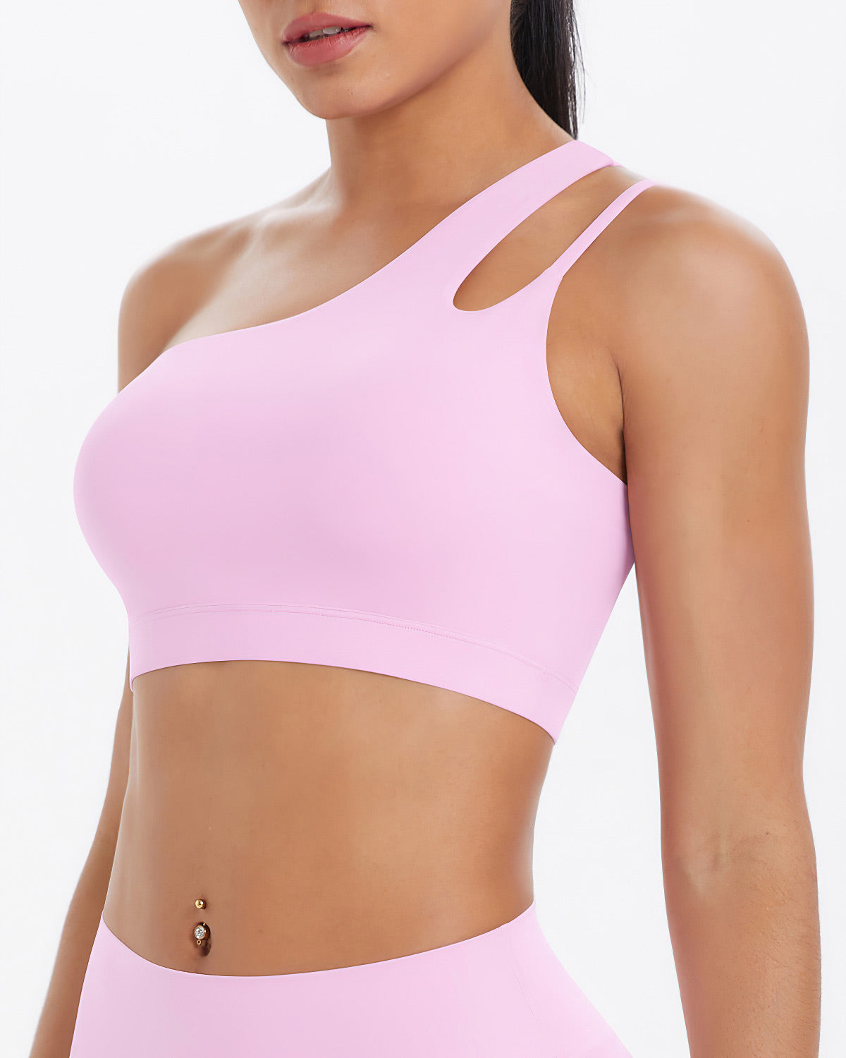 Clara - Shoulder Sports Bra - Pink