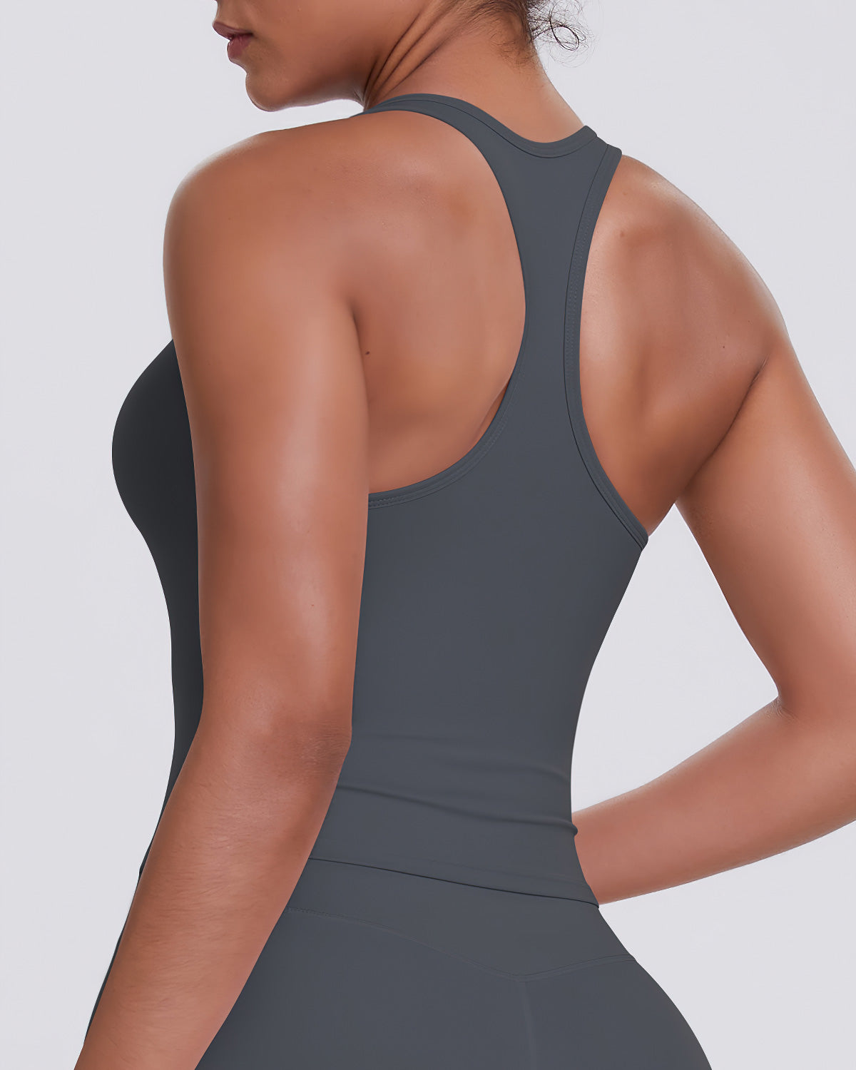 Bianca - Back Top - Dark Grey