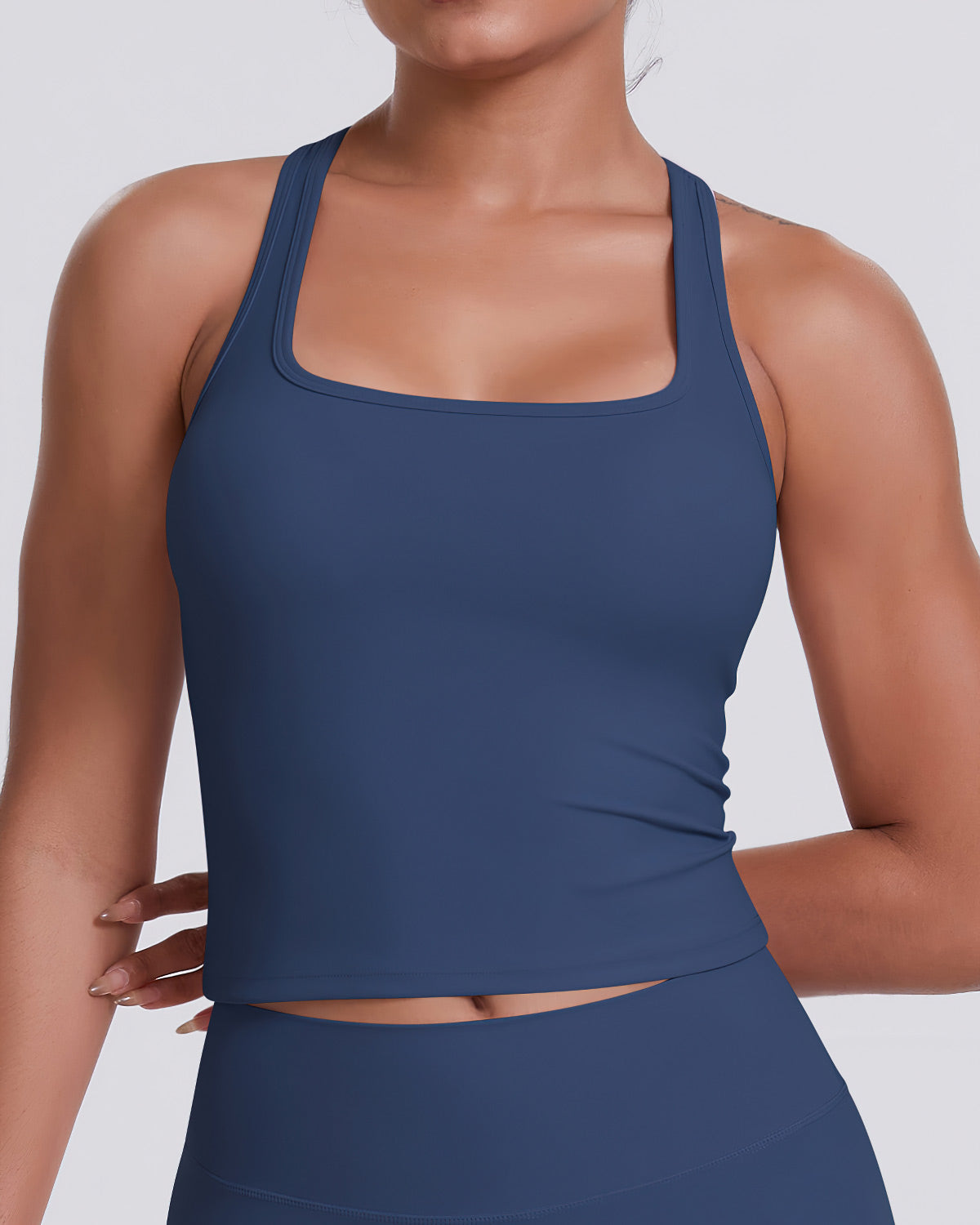Bianca - Back Top - Navy