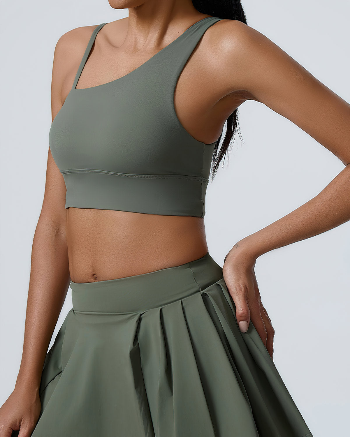 Teresa - Shoulder Sports Bra - Green