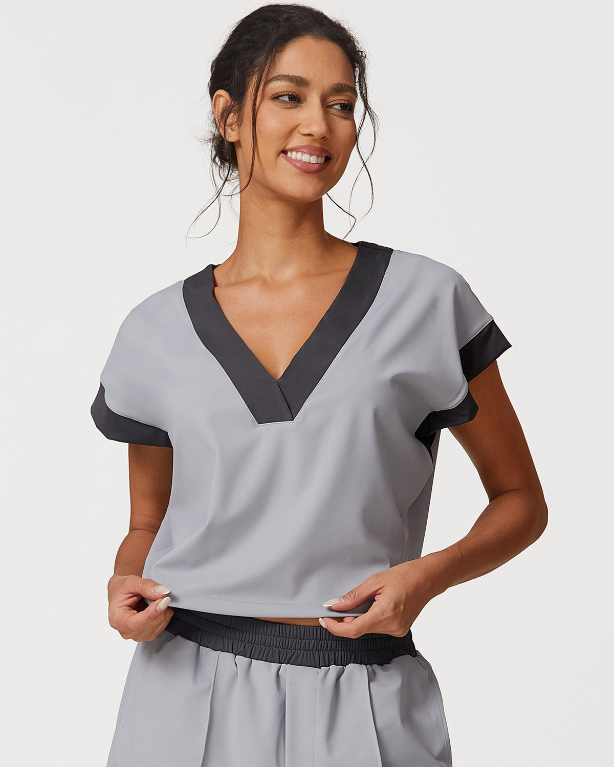 Lucia Top Corto - Grigio