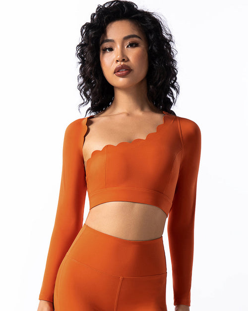 Alicia Maglia Manica Lunga - Arancione