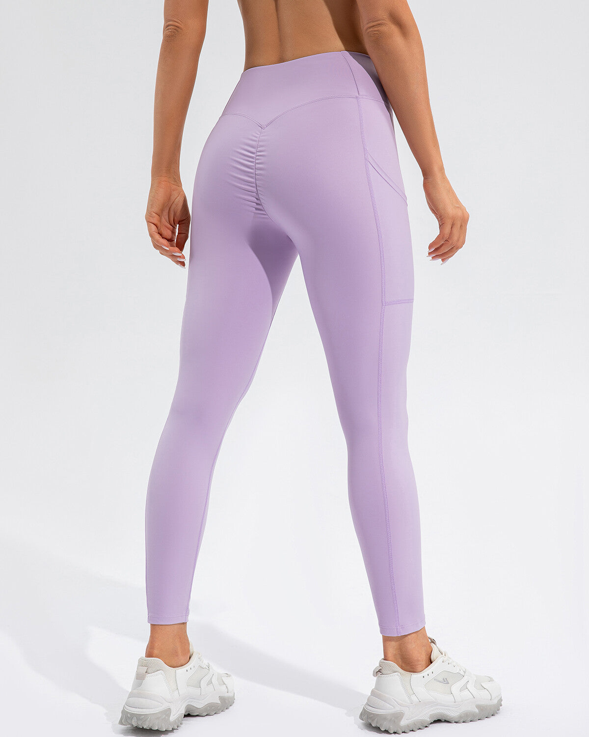 Estella Leggings Scrunch con Tasche - Viola