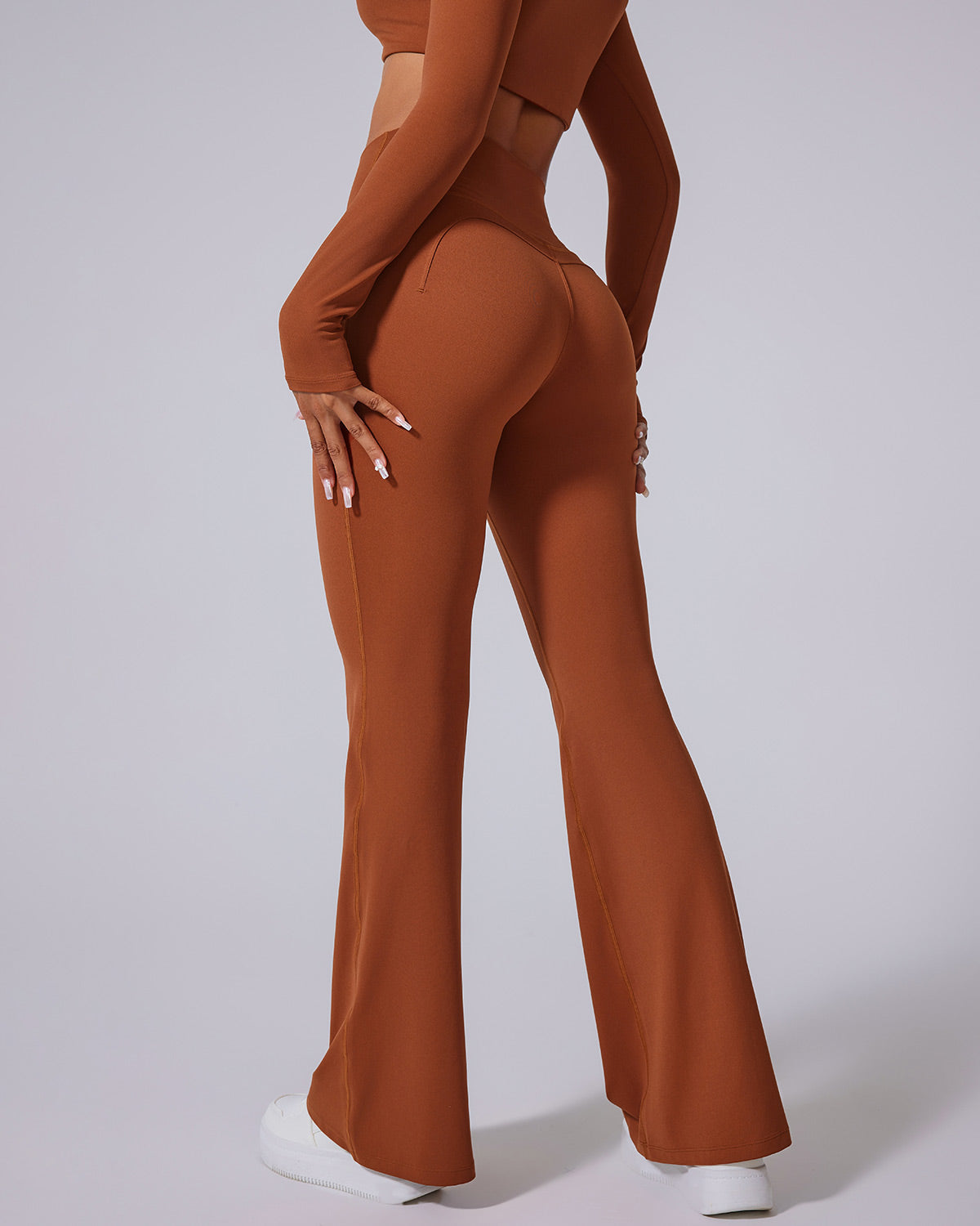 Patrizia Leggings Svasati - Castagna