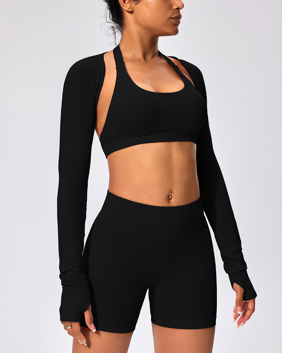Silvia Maglia Manica Lunga - Nero