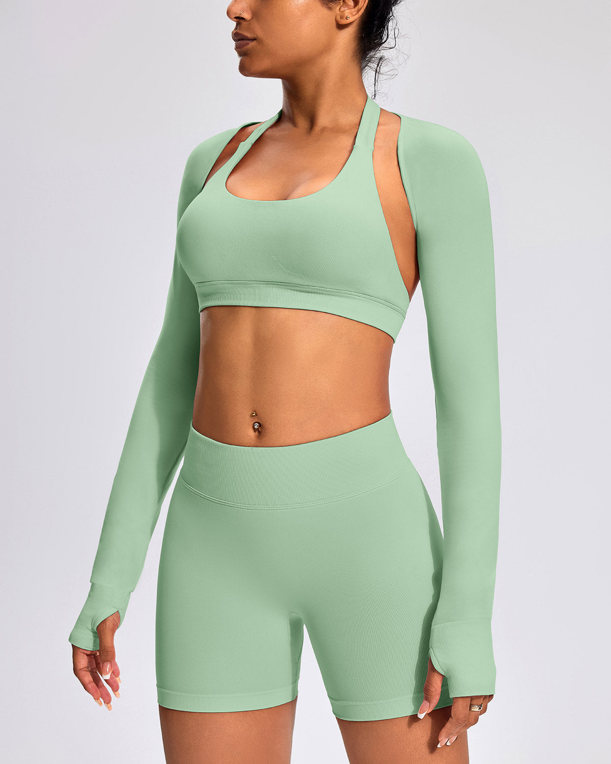 Silvia Maglia Manica Lunga - Salvia