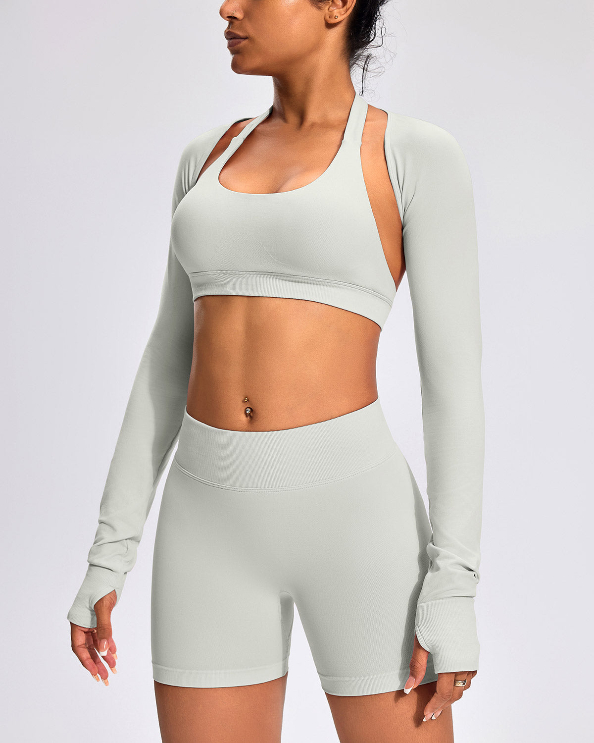 Silvia Maglia Manica Lunga - Pietra