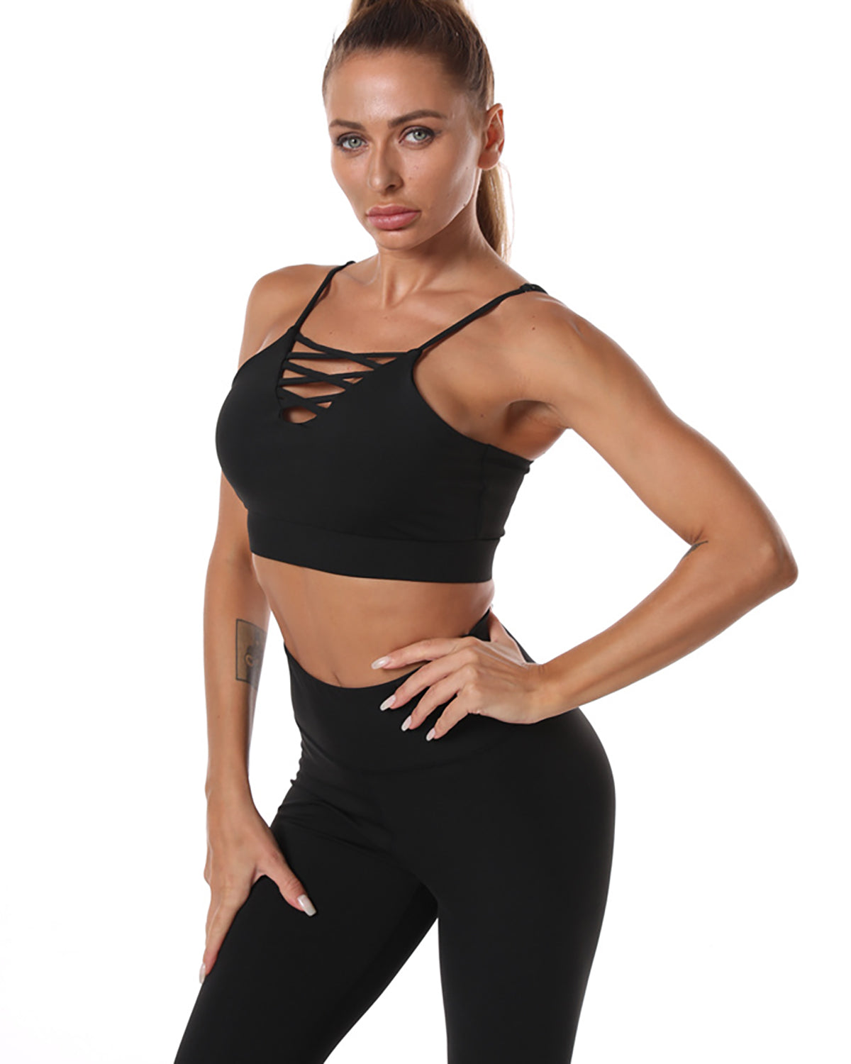 Passiflora Reggiseno Sportivo - Nero