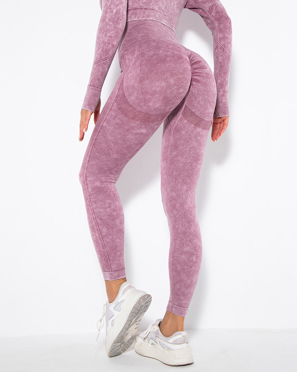 Reseda Leggings Seamless Scrunch - Rosso