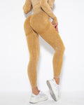 Reseda Leggings Seamless Scrunch - Giallo