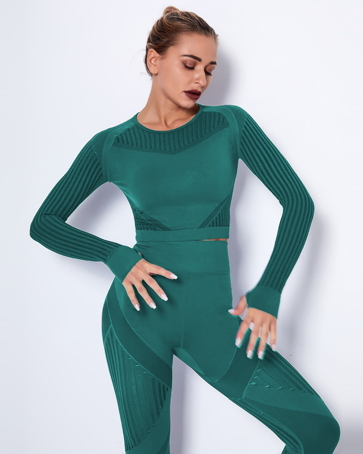 Teodolinda Maglia Manica Lunga - Verde Acqua
