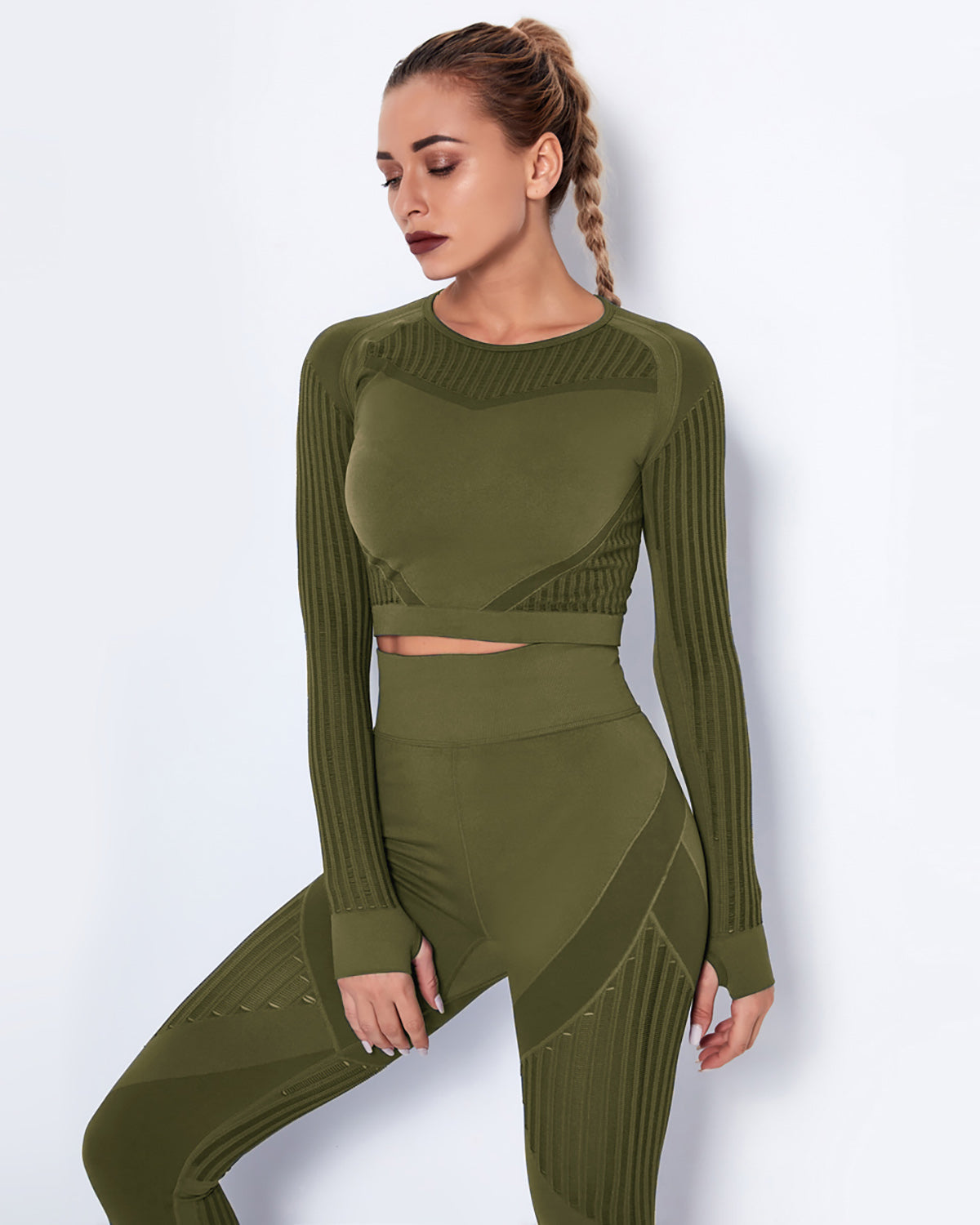 Teodolinda Maglia Manica Lunga - Army Green